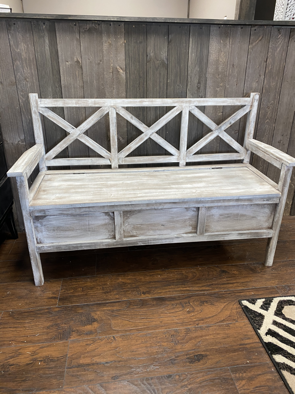 Diy farmhouse discount bench with back